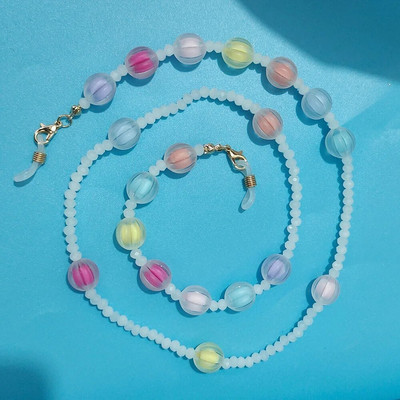 Nouă moda inimă cristal cu margele ochelari lanț mască mască șnur pentru femei fete colier anti-pierdere măști frânghie ochelari lanțuri