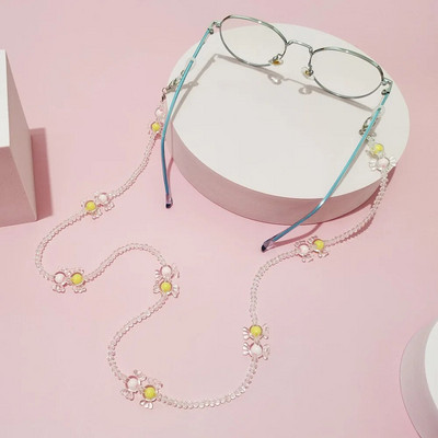 Nouă moda inimă cristal cu margele ochelari lanț mască mască șnur pentru femei fete colier anti-pierdere măști frânghie ochelari lanțuri