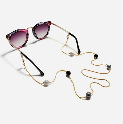 Lanț de ochelari pentru femei, simulare mare, lanț de mărgele de perle pentru ochelari, șnur, curele, accesorii pentru ochelari de soare casual