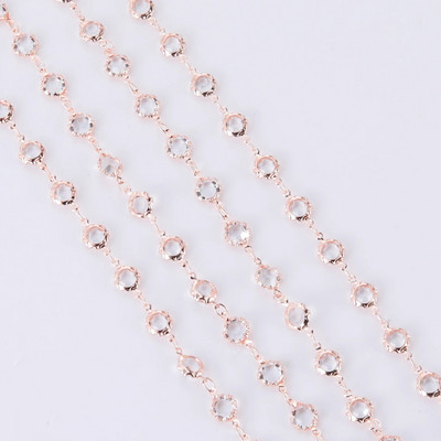 Lanț de ochelari cu margele de cristal Teamer pentru femei, lanțuri cu curele de gât, frânghie metalică de culoare aurie, ochelari, șnur, accesorii pentru ochelari