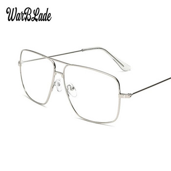 WarBLade Винтидж златни очила с метална рамка Мъжки дамски слънчеви очила Ретро квадратни очила с оптични лещи Nerd Clear Lens Glasses