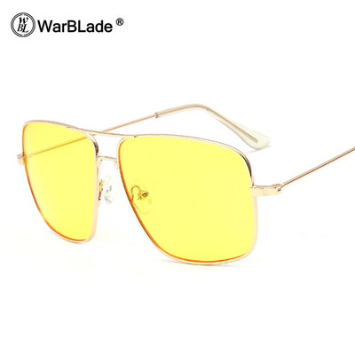 WarBLade Ochelari de vedere cu ramă metalică aurie vintage Ochelari de soare pentru bărbați pentru femei Ochelari cu lentile optice pătrate retro Ochelari cu lentile transparente nerd