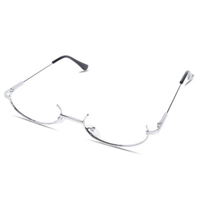 Modes Metāla briļļu rāmis pusrāmis bez objektīva Meitene šiks Harajuku Cosplay ballīšu dekorācijas aksesuāri fotogrāfijas atbalsts