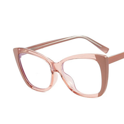 Kaķa acs zilu gaismu bloķējoši optiskie brilles ietvars datoru mode sieviešu vīriešu kvadrātveida briļļu ietvari Retro stikla brilles 2024