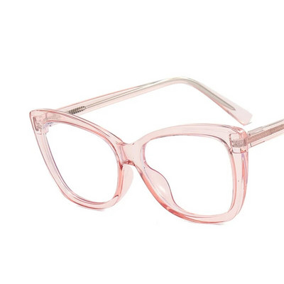 Kaķa acs zilu gaismu bloķējoši optiskie brilles ietvars datoru mode sieviešu vīriešu kvadrātveida briļļu ietvari Retro stikla brilles 2024