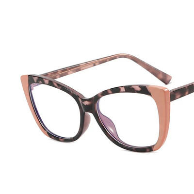 Kaķa acs zilu gaismu bloķējoši optiskie brilles ietvars datoru mode sieviešu vīriešu kvadrātveida briļļu ietvari Retro stikla brilles 2024