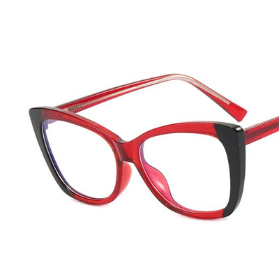 Kaķa acs zilu gaismu bloķējoši optiskie brilles ietvars datoru mode sieviešu vīriešu kvadrātveida briļļu ietvari Retro stikla brilles 2024