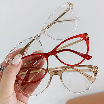 Нови секси очила с котешки очи Дамски прозрачни очила против синя светлина Маркови дизайнерски ретро прозрачни очила Оптична рамка Oculos