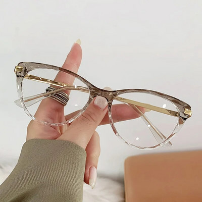 Noi ochelari sexi ochi de pisică pentru femei Ochelari de ochi transparenti anti-lumină albastră Ochelari de vedere vintage clari, cu ramă optică