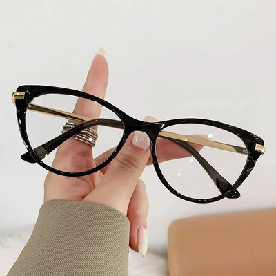Noi ochelari sexi ochi de pisică pentru femei Ochelari de ochi transparenti anti-lumină albastră Ochelari de vedere vintage clari, cu ramă optică
