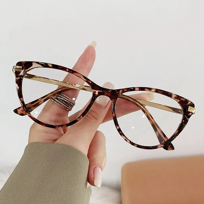 Noi ochelari sexi ochi de pisică pentru femei Ochelari de ochi transparenti anti-lumină albastră Ochelari de vedere vintage clari, cu ramă optică