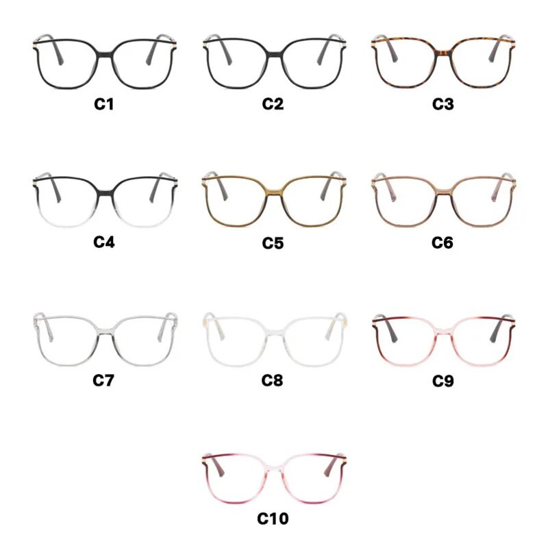 Anti Blue Light Naiste prilliraamid Naiste ruudukujulised optilised prilliraamid Naiste mood Prillid Unisex