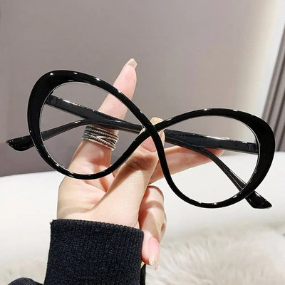 2023 New Curve Design Anti-Blue Light Glasses Women Oversized Optical Frame Защита на очите Очила Очила за офис компютър