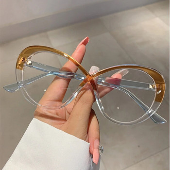 KAMMPT Големи овални рамки за очила Модни бонбонени очила без рецепта Нов стилен марков дизайн В популярни очила