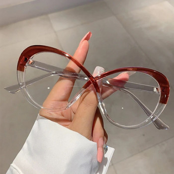 KAMMPT Големи овални рамки за очила Модни бонбонени очила без рецепта Нов стилен марков дизайн В популярни очила