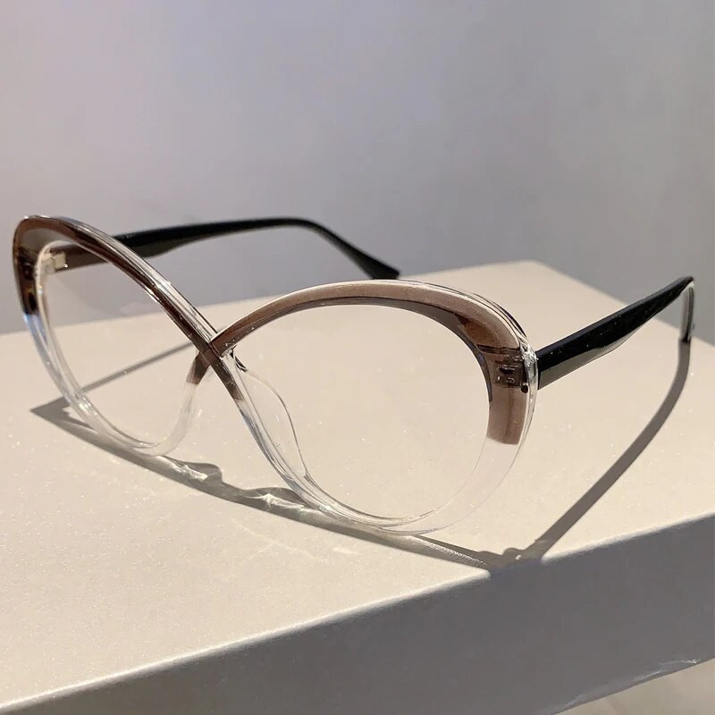 KAMMPT Ogroman ovalni okvir za naočale Modne naočale bez recepta u boji slatkiša Novi moderan dizajn brenda u popularnim naočalama