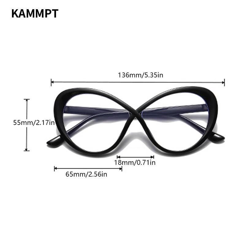 KAMMPT Ogroman ovalni okvir za naočale Modne naočale bez recepta u boji slatkiša Novi moderan dizajn brenda u popularnim naočalama