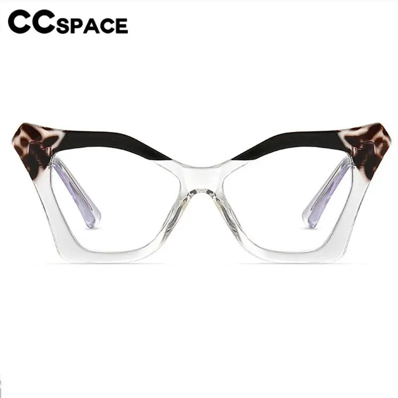 57271 Square Anti Blue Light Kompiuterio akiniai Tr90 Optiniai Receptiniai Akiniai Trend Spyruokliniai vyriai Leopardo akinių rėmeliai