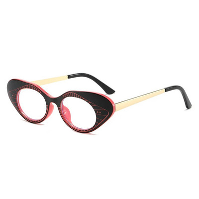 57225 Sieviešu Cat Eye Anti Blue Light Brilles Modes Stripe Optical Recepšu brilles Atsperu viras briļļu rāmis