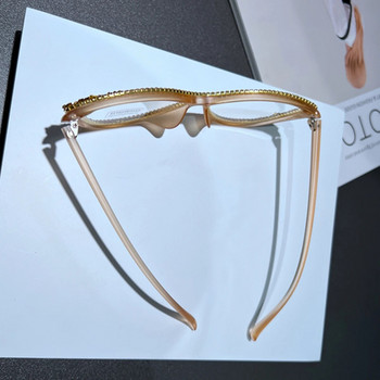 Rhinestone Anti Blue Light Blocking Cat Eye γυαλιά Γυναικεία μοντέρνα ρετρό σκελετό οπτικών γυαλιών Γυναικεία σχεδιαστικά γυαλιά υπολογιστών