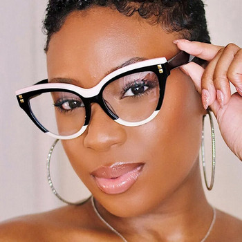Маркови дизайнерски котешки очила Patchwork Optical Spectacle Рамки за очила за жени Модни очила Антисиня светлина Компютърни очила