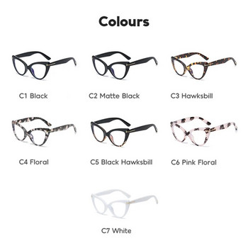 JNPCXI Real Picture Glasses Frame for Women Anti-Blue Ray Fashion Lady\'s Myopia Glasses Cat Eye Oчила за компютър с рецепта
