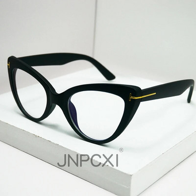 JNPCXI okviri pravih naočala za slike za žene Anti-Blue Ray Modne ženske naočale za kratkovidnost Cat Eye dioptrijske naočale za računalo
