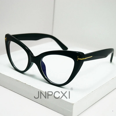 JNPCXI okviri pravih naočala za slike za žene Anti-Blue Ray Modne ženske naočale za kratkovidnost Cat Eye dioptrijske naočale za računalo