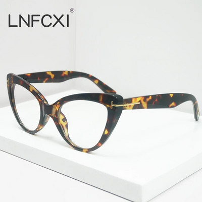 JNPCXI okviri pravih naočala za slike za žene Anti-Blue Ray Modne ženske naočale za kratkovidnost Cat Eye dioptrijske naočale za računalo