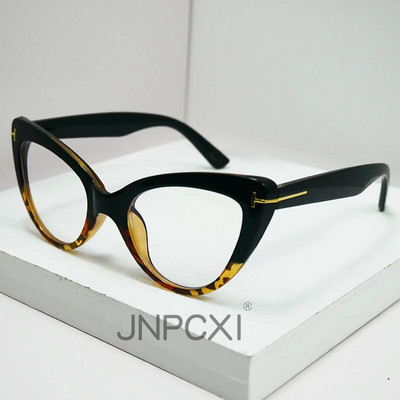 JNPCXI okviri pravih naočala za slike za žene Anti-Blue Ray Modne ženske naočale za kratkovidnost Cat Eye dioptrijske naočale za računalo