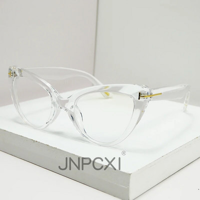 JNPCXI okviri pravih naočala za slike za žene Anti-Blue Ray Modne ženske naočale za kratkovidnost Cat Eye dioptrijske naočale za računalo