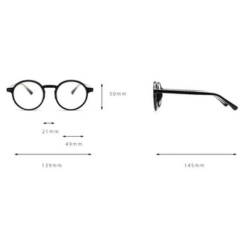 mimiyou Tr90+ацетатна кръгла рамка за очила Дамски оптични очила против синя светлина Мъжки очила Рамка UV400 Компютърни очила