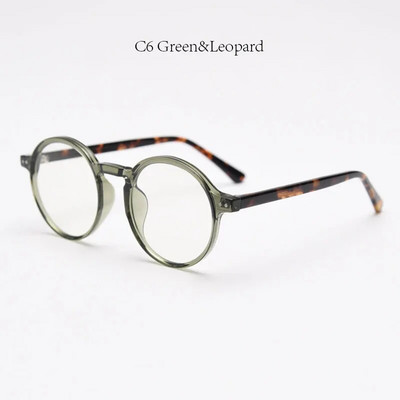 mimiyou Tr90+Acetate Apvalūs akinių rėmeliai Moteriški Anti Blue Light Optiniai akiniai Vyriški akinių rėmeliai UV400 Kompiuteriniai akiniai