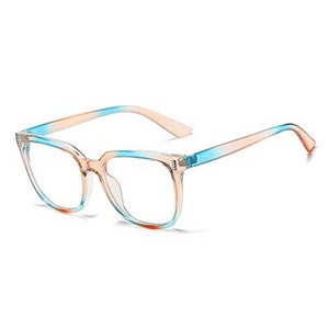 Moodsad naiste prillid raamiga, ruudukujulised, värvilised retseptiga 0 dioptriga prillid Naiste plastikust sinised prillid