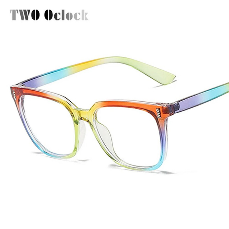 Moodsad naiste prillid raamiga, ruudukujulised, värvilised retseptiga 0 dioptriga prillid Naiste plastikust sinised prillid