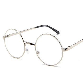 RBRARE Извънгабаритни кръгли очила Сребърна метална рамка Винтидж Секси кръгли очила Маркови дизайнерски Огромни големи маниакови очила Дамски