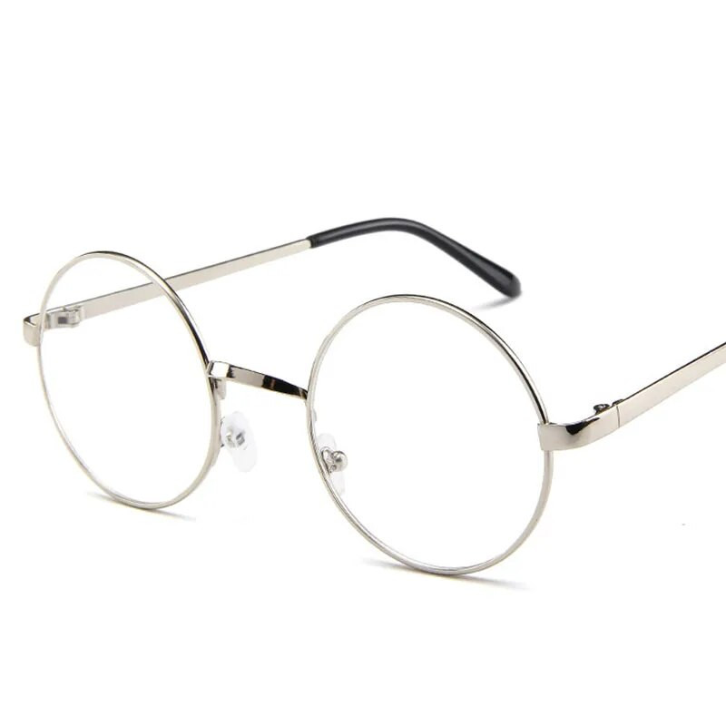 RBRARE Lielizmēra Apaļas Brilles Sudraba Metāla Rāmis Vintage Sexy Apļa brilles Zīmols Dizainers Milzīgi Big Nerd Brilles Sievietēm