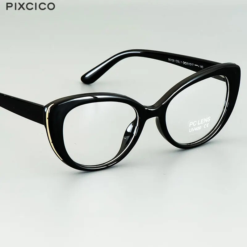Pixcico 45677 kaķu acu brilles, sieviešu optiskās modes datora brilles