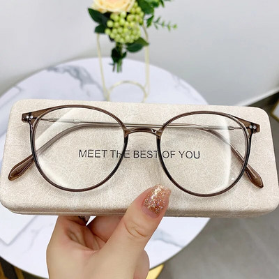 Moda Anti-Blu-Ray Ochelari pentru femei Retro Miopie Bărbați Ochelari Cadru Trend Optical Computer Ochelari universali transparenți