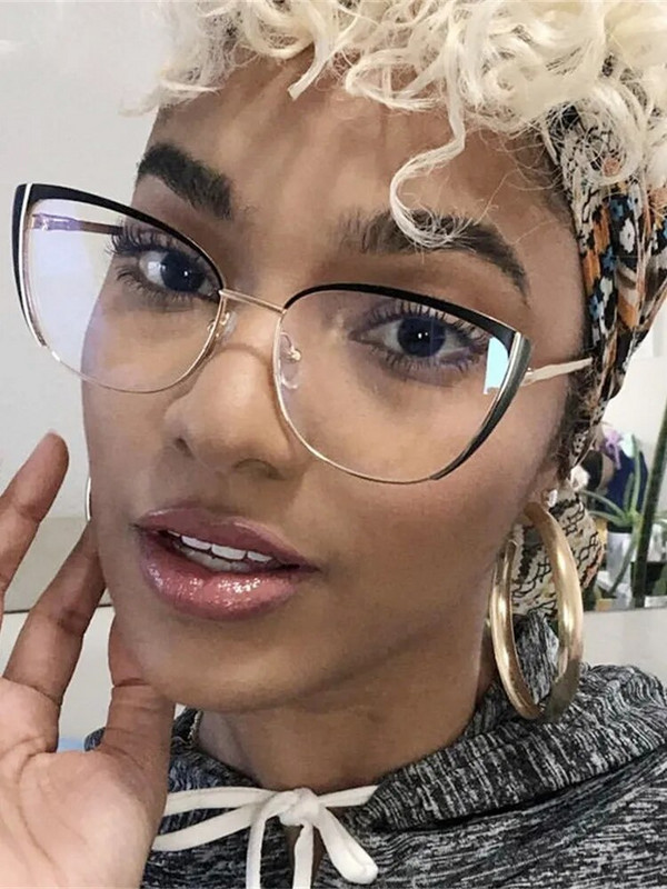 Vintage Cat Eye Anti Blue Light Metal Prillid Raam Optilised Arvutiprillid Naiste Mood Cateye Prillid Prillid