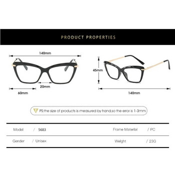 Модни квадратни рамки за очила Дамски модни стилове Марка Секси рамка за очила с котешко око Очила Oculos Armacao Eyewear