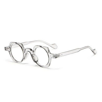 JNPCXI jaunums Retro apaļas punk brilles vīriešiem caurspīdīgas lēcas modes brilles ietvars sievietēm vintage sešstūra dekors vīriešiem