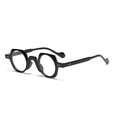 JNPCXI jaunums Retro apaļas punk brilles vīriešiem caurspīdīgas lēcas modes brilles ietvars sievietēm vintage sešstūra dekors vīriešiem