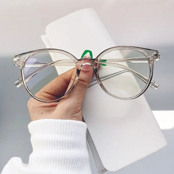 Прозрачна рамка за компютърни очила 2022 Жени Мъжки кръгли очила Блокиращи очила Оптични очила Очила