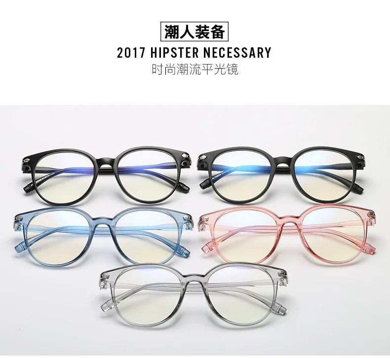 Prozirni okvir za računalne naočale 2022 Žene Muškarci Okrugle naočale za blokiranje naočala Naočale za optičke naočale