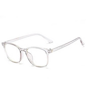 GSBJXZ Rame de ochelari pătrate pentru bărbați, femei, gri, transparente, oglindă, oglindă, cu prescripție, ochelari retro din plastic, falși