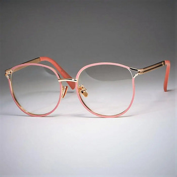 45257 Дамски рамки за очила с котешки очи Анти синя светлина за жени Метална рамка Оптични модни очила Компютърни очила
