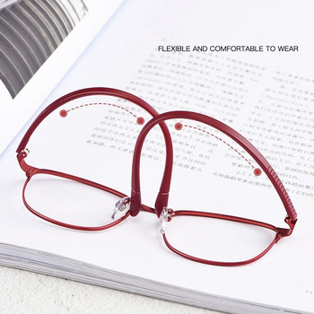 Γυναικεία επαγγελματικά γυαλιά από κράμα Σκελετός Full Rim Myopia Spectacle Frames Flexible TR Temples Hyperopia Optical Eyewear 3569