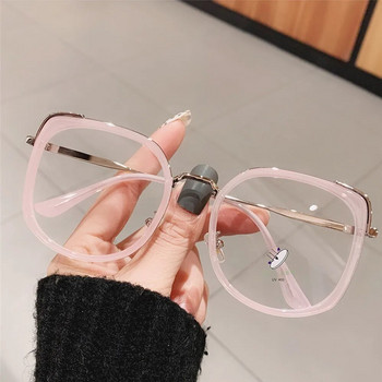 Модни извънгабаритни квадратни дамски очила MAYTEN Vintage Clear Anti-Blue-Ray Eyewear Men Optical Pink Frame Computer Goggle