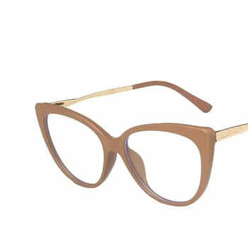 Нова мода TR90 ретро рамка за очила с котешко око Анти-синя светлина Умора Очила с пълна рамка Дамски